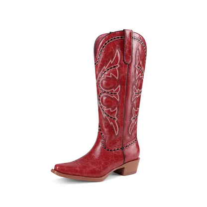Women's Woven-Texture Western Cowboy Boots
