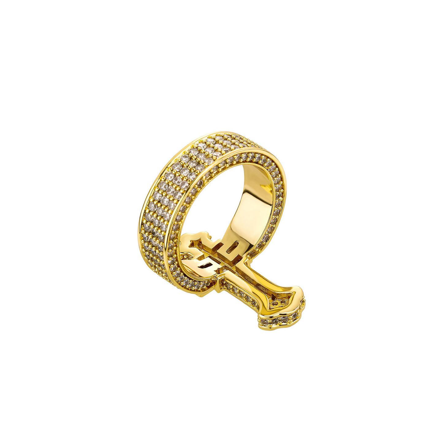 Cross Motif Ring with Cubic Zirconia Accents