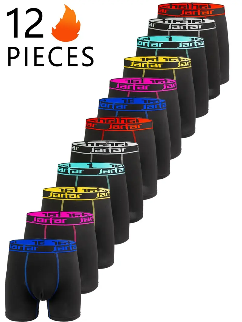 Men's Stretch Boxer Briefs with Letter Tape