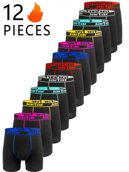 Men's Stretch Boxer Briefs with Letter Tape
