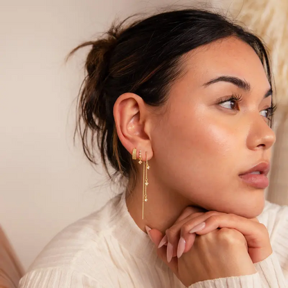 3 Layered Chain Earrings