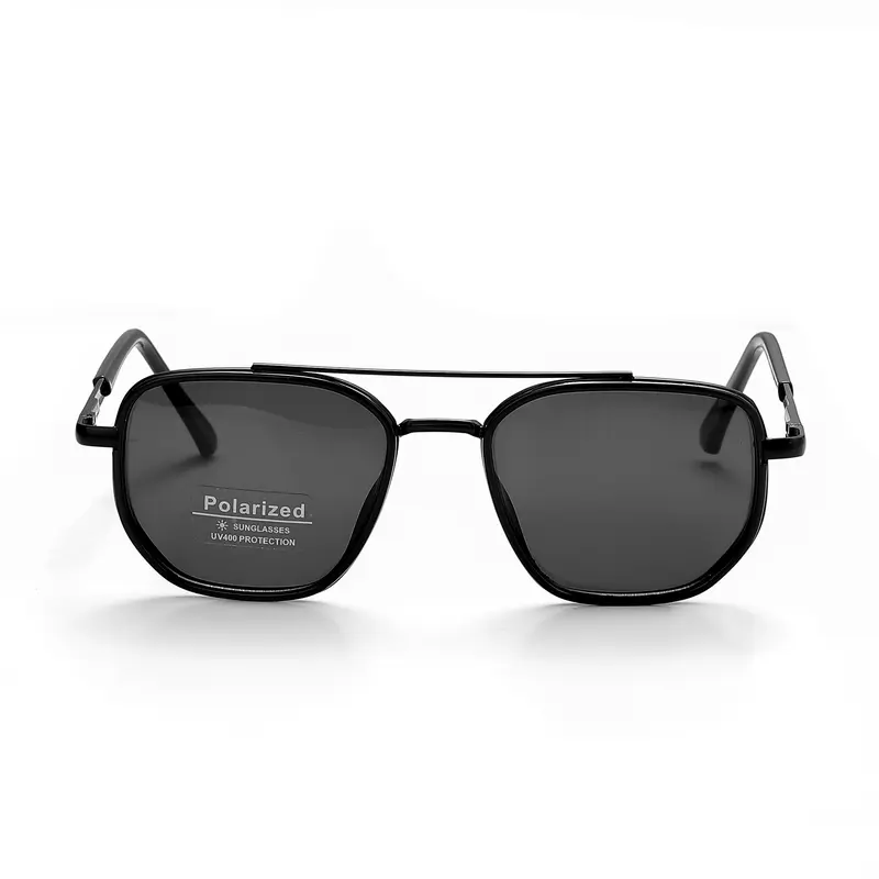 Geometric Frame Double Beam Sunglasses