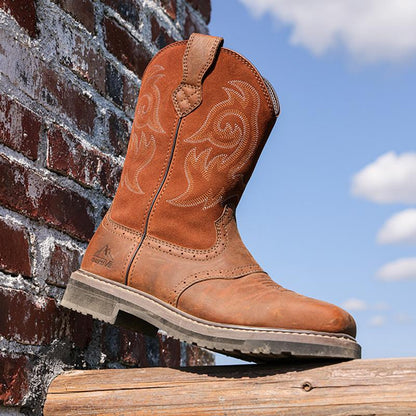 Western Square Toe Leather Work Boots