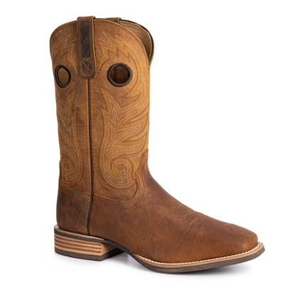 Hand Painted Western Cowboy Boots, Full Grain Cowhide Upper & Shaft