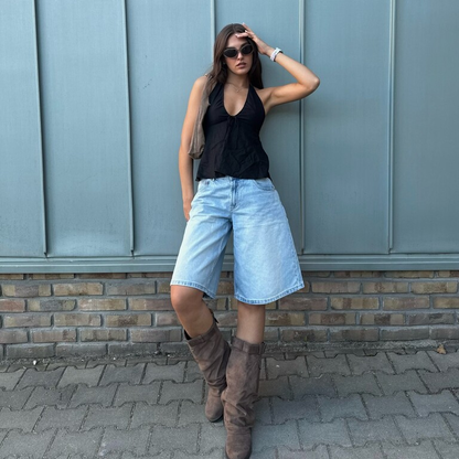 Flat Boots with Pant Pockets