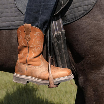 Western Square Toe Leather Work Boots