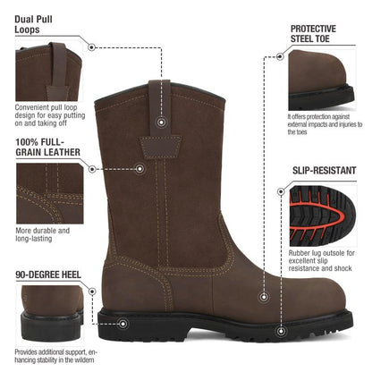 Men's Pull-on Oil & Slip Resistant Boots