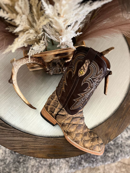 Western Exotic Piraroucu Cowboy Boots