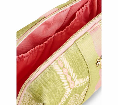 Palm Fabric Large Cosmetic Bag