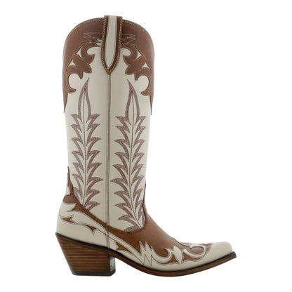 Liv Handcrafted 100% Leather Western Boots With Cuban Heel