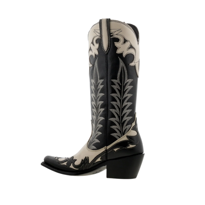 Liv Handcrafted 100% Leather Western Boots With Cuban Heel