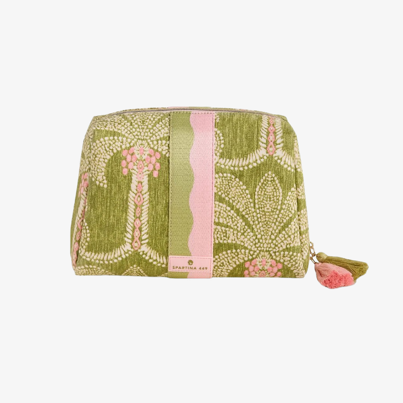 Palm Fabric Large Cosmetic Bag