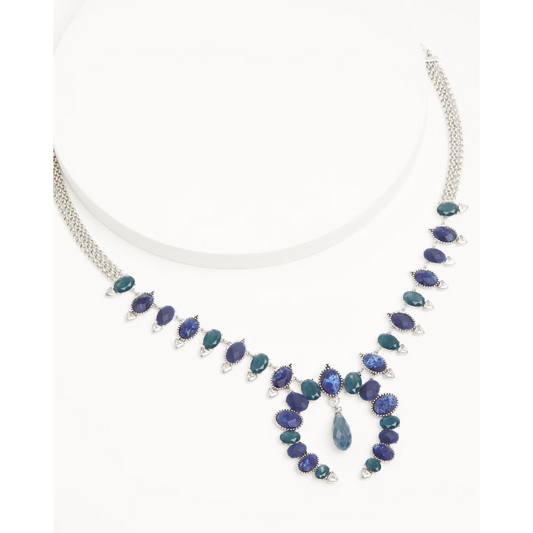 Stone Squash Blossom Necklace