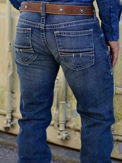 Men’s Rocker Stretch Straight Jeans – Deep Indigo
