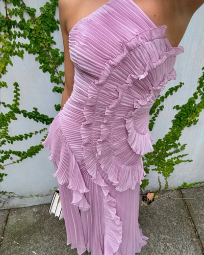 Women's Sexy Ruffle Halter Dress